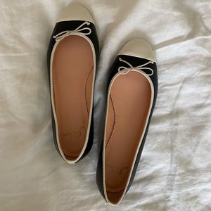 J.Crew Kiki Ballet flats leather Black/ivory